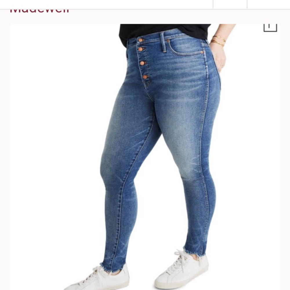 🍄 Madewell 10”High-Rise Skinny Cordova Jeans - Picture 11 of 12
